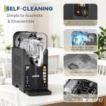 Garvee Slushie Machine for Home No Ice Needed, Frozen Drink Maker with LED Display & 6 Pre-Set Programs, 70 oz Large Capacity for Frozen Margaritas,Frappés,Ice Cream, Dark Gray