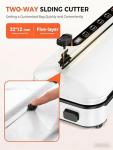 Vacuum Sealer Machine 75KPa Food with 6-in-1 Dry/Moist Modes & Digital Timer, Compact Lightweight Design, Built-in Cutter + 10 Bags (white)