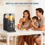 Garvee Slushie Machine for Home No Ice Needed, Frozen Drink Maker with LED Display & 6 Pre-Set Programs, 70 oz Large Capacity for Frozen Margaritas,Frappés,Ice Cream, Dark Gray