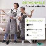 WKY-G3-Electric Spin Scrubber - Upgraded 10-in-1 IPX7 Waterproof Shower Cleaner Brush, Retractable Handle & 2-Speed for Toilet, Bathroom, Bathtub, Tile Floors Black