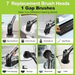 WKY-G3-Electric Spin Scrubber - Upgraded 10-in-1 IPX7 Waterproof Shower Cleaner Brush, Retractable Handle & 2-Speed for Toilet, Bathroom, Bathtub, Tile Floors Black