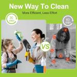 WKY-G3-Electric Spin Scrubber - Upgraded 10-in-1 IPX7 Waterproof Shower Cleaner Brush, Retractable Handle & 2-Speed for Toilet, Bathroom, Bathtub, Tile Floors Black