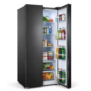 Iceblue 20.7 Cu.Ft. Side-by-side Refrigerators, 36" Full Size Refrigerator, Zoning Temperature Control Beverage Refrigerator with Freezer, Frost Free Beverage Fridge - Black Stainless Steel