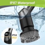 WKY-G3-Electric Spin Scrubber - Upgraded 10-in-1 IPX7 Waterproof Shower Cleaner Brush, Retractable Handle & 2-Speed for Toilet, Bathroom, Bathtub, Tile Floors Black