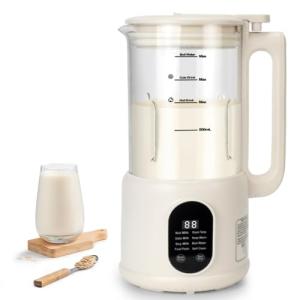 Automatic Nut Milk Maker, 8 in1 40oz Soybean Milk Machine for Homemade Almond, Oat, Soy, Coconut, Plant-Based Milk and Non Dairy Beverages, 12 Hours Timer/Auto-clean/Room Temp/Keep Warm/Boil/Low-Noise