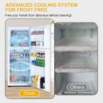 Frestec 12.1 CU' Refrigerator with Freezer, Apartment Size Refrigerator Top Freezer, 2 Door Fridge with Adjustable Thermostat Control, Freestanding, Door Swing, White (FR 1202 WH)