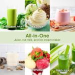 Juicer Machines,Fretta Cold Press Juicer Machines with American-Sourced PCTG Material,Fit Whole Fruits & Vegetables,Easy to Clean,Truly BPA-Free,Classic Black