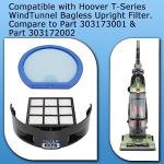 Aolleteau Filter Compatible with Hoover T-Series WindTunnel Bagless Upright Vacuum. Compare to Part # 303173001 and 303172002 (1 Pack Primary Filter and 1 Pack Hepa Filter), NOTE: Check Size Carefully