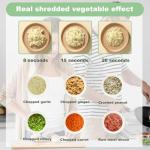 Multi-Functional Portable Wireless Vegetable Chopper - 4-in-1 Electric Food Processor for Chopping, Slicing, Grating & Whipping, with Cleaning Brush and Charging Cable