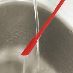 Mini Spatula Silicone Spatula Set - Cuttte 2pcs Small Makeup Scrapers for Cosmetics, Reusable Beauty Tiny Tools, Thin Jar Scraper, Get Last of Makeup Out, Black and Red