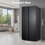 Iceblue 20.7 Cu.Ft. Side-by-side Refrigerators, 36" Full Size Refrigerator, Zoning Temperature Control Beverage Refrigerator with Freezer, Frost Free Beverage Fridge - Black Stainless Steel