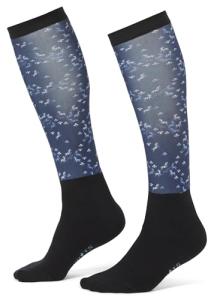 Kerrits Kids Dual Zone Boot Socks Lapis Happy Herds Size: O/S