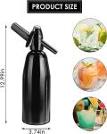 ALIMOTA Soda Siphon – Premium Portable Soda Maker, Versatile Sparkling Water Maker, Effortless Soda Maker, Compatible with Soda Streaming Maker CO2 Tanks, for Fresh Homemade Soda Water(Black)