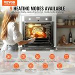 VEVOR Wall Oven, 24 inch Electric Built-in Wall Oven with 9 Cooking Functions, 2.68 Cu.Ft Convection Wall Oven with Digital Timer, Electric Single Wall Oven with Baking Rack and Tray, for Kitchen