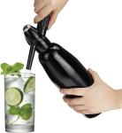 ALIMOTA Soda Siphon – Premium Portable Soda Maker, Versatile Sparkling Water Maker, Effortless Soda Maker, Compatible with Soda Streaming Maker CO2 Tanks, for Fresh Homemade Soda Water(Black)