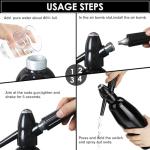 ALIMOTA Soda Siphon – Premium Portable Soda Maker, Versatile Sparkling Water Maker, Effortless Soda Maker, Compatible with Soda Streaming Maker CO2 Tanks, for Fresh Homemade Soda Water(Black)