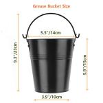 15-Pack Liners & Replacement Traeger HDW152 Drip Grease Bucket for Traeger 20/22/34, Pit Boss, etc Pellets Smoke (Black 15)