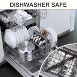 NULAS Knife Set, 8-Piece Kitchen Knife Set with Universal Block - Anti-Rust Chef Knives, Ergonomic Design, Dishwasher Safe (Black)