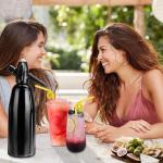 ALIMOTA Soda Siphon – Premium Portable Soda Maker, Versatile Sparkling Water Maker, Effortless Soda Maker, Compatible with Soda Streaming Maker CO2 Tanks, for Fresh Homemade Soda Water(Black)