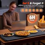 Warming Mat For Food Extra Large- 36"x16" Electric Warming Trays for Buffets Party, Food Warmers For Thanksgiving, Christmas House Warming Gift, Portable Heating Mat with 9 Temp Settings & 6H Timer