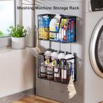 Trysea Magnetic Shelf for Fridge,Magnetic Shelves for the Side of the Refrigerator,Magnetic Fruit Basket for Fridge,Spice Rack Side of Fridge magnet,Magnetic Laundry Storage