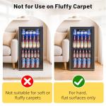 NAMTSO Mini Fridge Mat for Floor Protector - Mini Fridge Drip Tray with Raised Edge Leak Proof, Non-Slip Under Refrigerator Silicone Mat for Portable AC, Ice Maker, Water Cooler, Black, 19.7"x19.7"