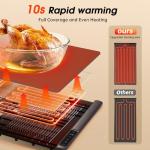 Warming Mat For Food Extra Large- 36"x16" Electric Warming Trays for Buffets Party, Food Warmers For Thanksgiving, Christmas House Warming Gift, Portable Heating Mat with 9 Temp Settings & 6H Timer