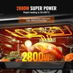 VEVOR Wall Oven, 24 inch Electric Built-in Wall Oven with 9 Cooking Functions, 2.68 Cu.Ft Convection Wall Oven with Digital Timer, Electric Single Wall Oven with Baking Rack and Tray, for Kitchen