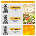 VIVOHOME 4.75 Quart Stand Mixer, 8 Speed Kitchen Electric Food Mixer, Household Stand Mixer for Baking, Cake, Bread with Beater, Dough Hook, Wire Whip and Egg Separator, Gray