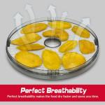 GUCUJI Round Silicone Dehydrator Sheets for Elite Gourmet, Non-Stick BPA Free, Pack of 5 (Premium Reusable Food Dehydrator Mesh Mats)