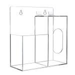 Acrylic Mask and Sanitizer Dispenser Holder Stand