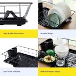 Compact 3-Piece Dish Drainer Set with Cutlery Holder