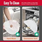 GUCUJI Round Silicone Dehydrator Sheets for Elite Gourmet, Non-Stick BPA Free, Pack of 5 (Premium Reusable Food Dehydrator Mesh Mats)