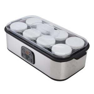 YDuupxe Electric Dairy Fermentation Appliance, Home Yogurt Production Device with 8 Cup Capacity Automatic Temperature Control 0 to 48 Hour Timer for Breakfast Preparation (US Plug 110V)