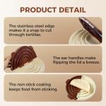 Jorivel 4-in-1 Tortilla Sealer w/Stainless Steel Edge for 4/6/8/10 Inch Flour Tortillas, Tacos, Quesadillas, Burritos | Tortilla Press w/Non-Stick Surface, BPA-Free & Dishwasher Safe, Fuss-Free