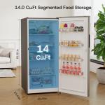 Upstreman 14.0 Cu.Ft. Upright Freezer, Convertible Freezer Fridge with Smart Electronic Control, Frost Free, Energy Star, Quiet Operation, Stand Up Freezer for Homes, Office, Garage-UF14