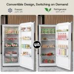Upstreman 14.0 Cu.Ft. Upright Freezer, Convertible Freezer Fridge with Smart Electronic Control, Frost Free, Energy Star, Quiet Operation, Stand Up Freezer for Homes, Office, Garage-UF14