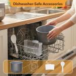 NEWBULIG 6.3 Quart Electric Pressure Cooker, Stainless Steel Multi Cooker Pressure, 24-in-1 Slow Cooker for Rice, Meat Stew, Porridge, Multigrain, Soup, Bean, Bake, Steam, Yogurt Maker