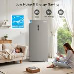 Upstreman 14.0 Cu.Ft. Upright Freezer, Convertible Freezer Fridge with Smart Electronic Control, Frost Free, Energy Star, Quiet Operation, Stand Up Freezer for Homes, Office, Garage-UF14