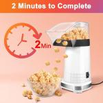 Popcorn Maker Machine - 99% High Popping Rated Air Popper Popcorn Maker, 2 Minutes Fast Making Electric Popcorn Machine with On/Off Switch, Oil-Free ETL Certified Popcorn Popper for Home, Party, Movie