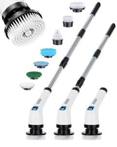 Cordless Electric Spin Scrubber with 7 Brush Heads
