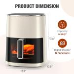 Sweetcrispy 6QT Square Air Fryer with Window