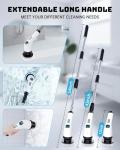 Cordless Electric Spin Scrubber with 7 Brush Heads