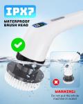 Cordless Electric Spin Scrubber with 7 Brush Heads