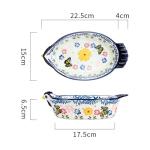 Vintage Butterfly and Flower Ceramic Pie Pan
