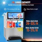 VEVOR 2-Tank Commercial Slushy Machine for Drinks