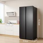 Iceblue 20.7 Cu.Ft. Side-by-Side Refrigerator - Black