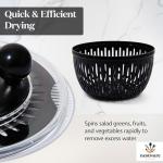 Stainless Steel Salad Spinner with Non-Slip Base