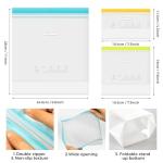24 Pack Reusable Silicone Food Storage Bags