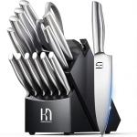 14-Piece Japanese Knife Set with Block and Sharpener